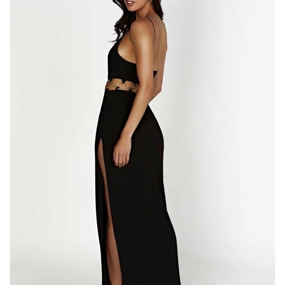 Meshki Size Medium Black Maxi Dress - Picture 3 of 8